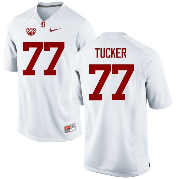 Men Stanford Cardinal #77 Casey Tucker College Football Jerseys Sale-White